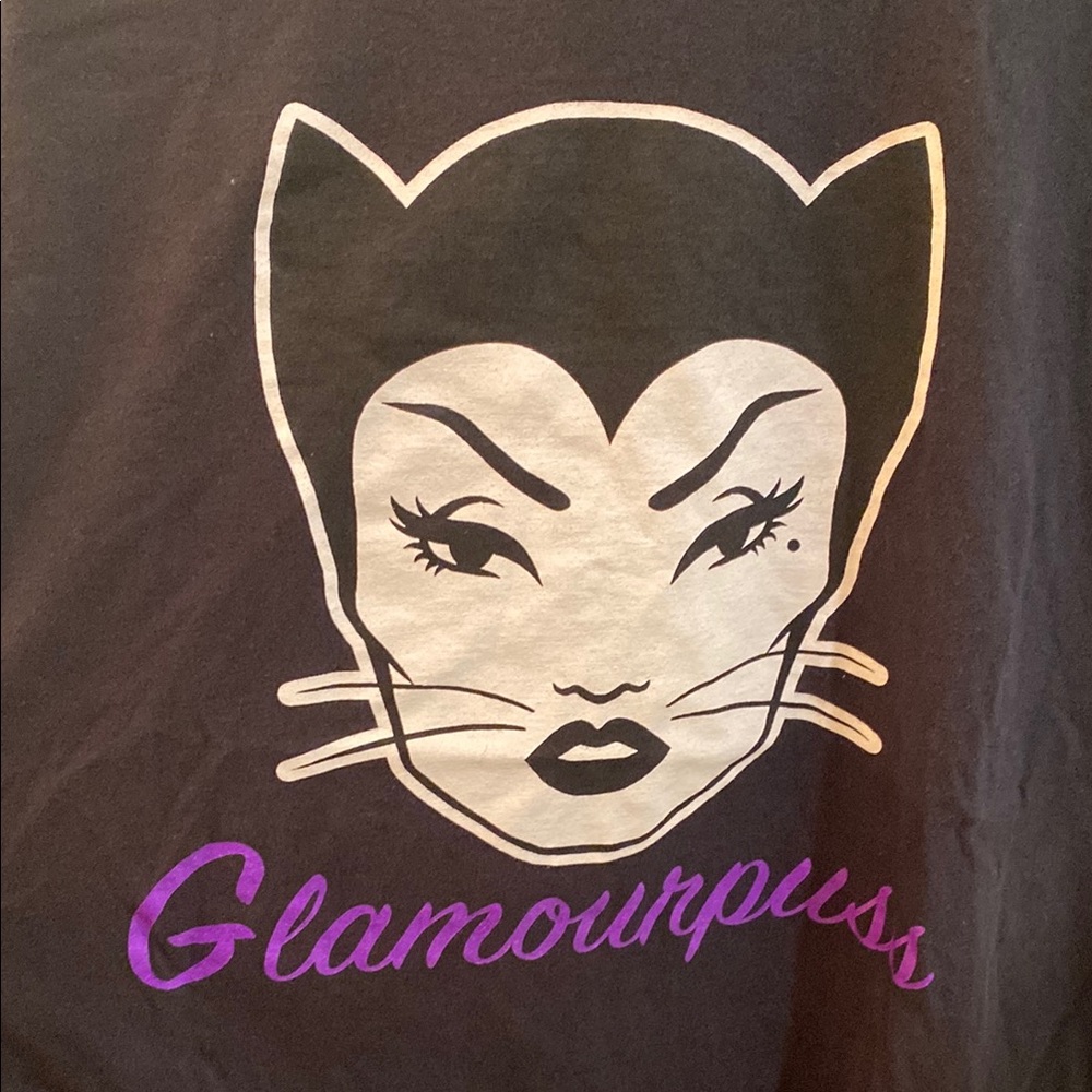 Glamourpuss Vixen by Micheline Pitt Black Tee SZ XXL